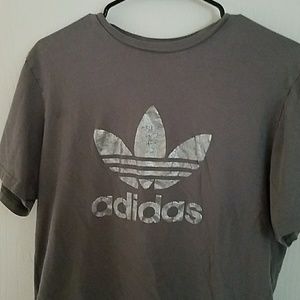 Grey shimmer Adidas tshirt